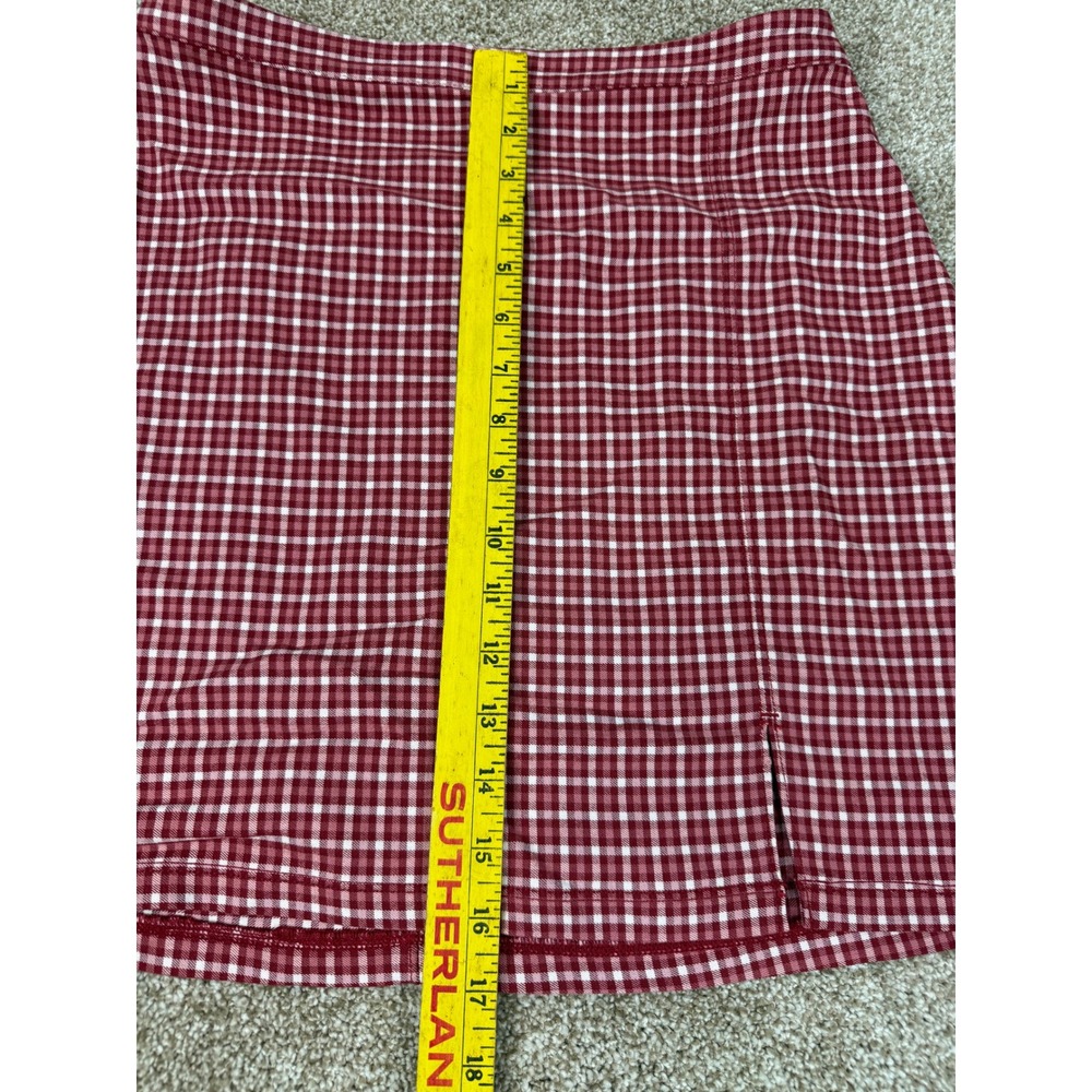 Y2K Hollister Red Gingham Skirt Ultra High Rise Mini M Preppy Schoolgirl 90s Med - Picture 7 of 9